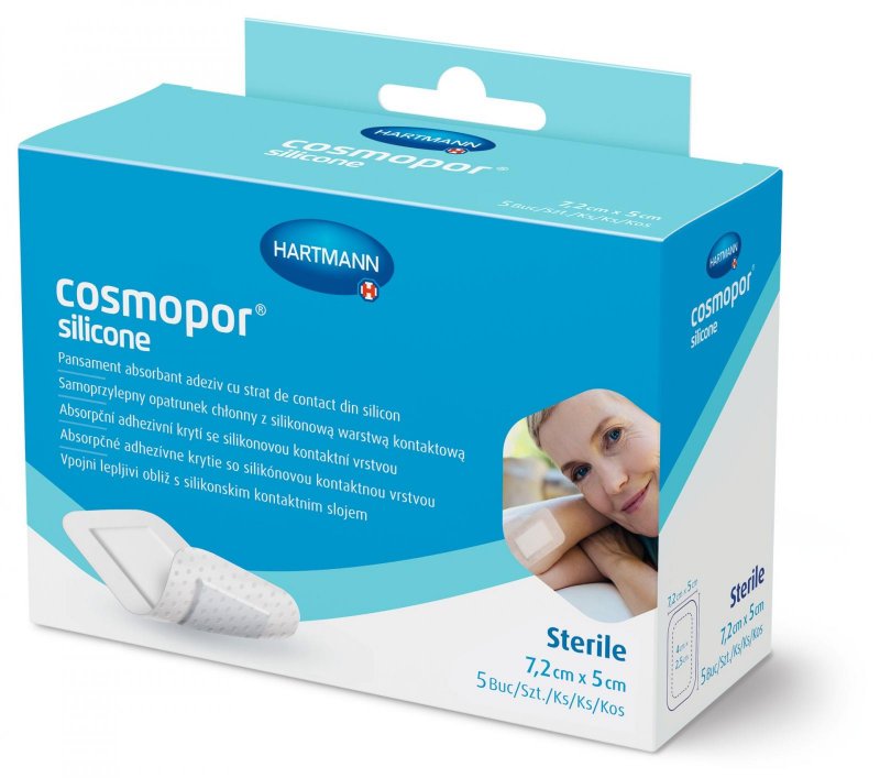 Cosmopor Silicone—7,2 × 5 cm, 10ks
