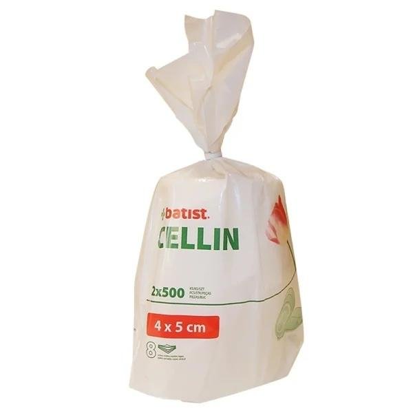 BATIST Cellin Tampony z buničité vaty dělené—4x5 cm, 8 vrstev, 2x500ks