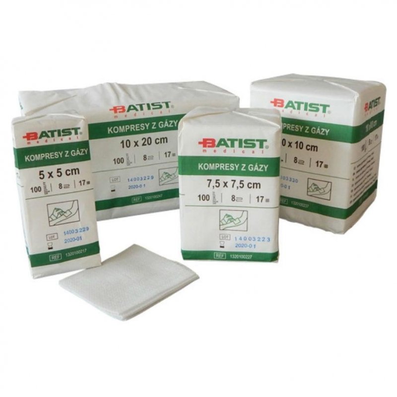 BATIST Sterilní kompres—10 x 10 cm, 20ks