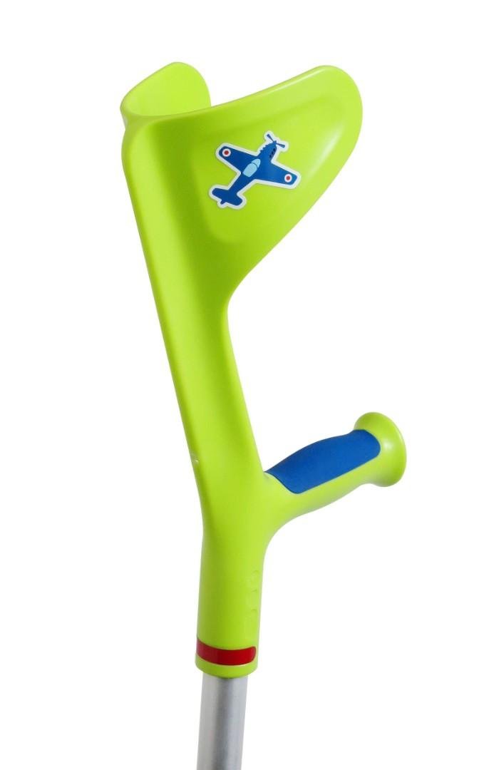 Berle francouzská dětská měkčená ELLA—Handicap-limetková/modrá