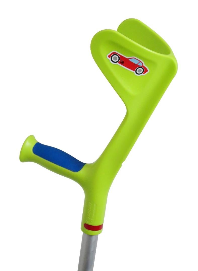 Berle francouzská dětská měkčená ELLA—Handicap-limetková/modrá