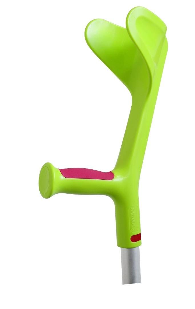 Berle francouzská dětská měkčená ELLA—Handicap-limetková/červená 