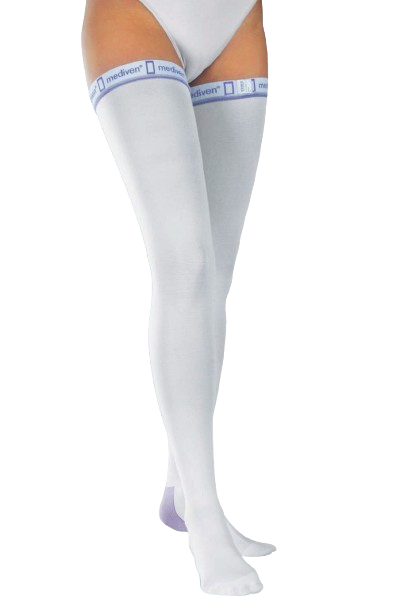 Stehenní punčochy mediven thrombexin 18—Se samodržicím silikonovým lemem, velikost L