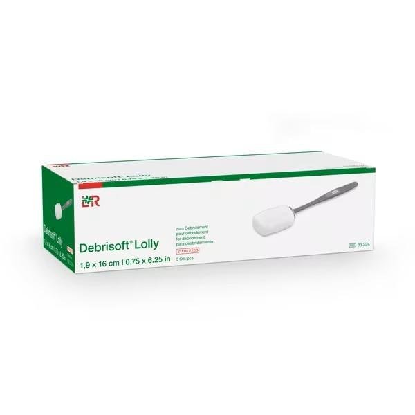 Debrisoft lolly, 7,6 x 5cm, 5ks—Originál pro vysoce účinný, rychlý a téměř bezbolestný debridement