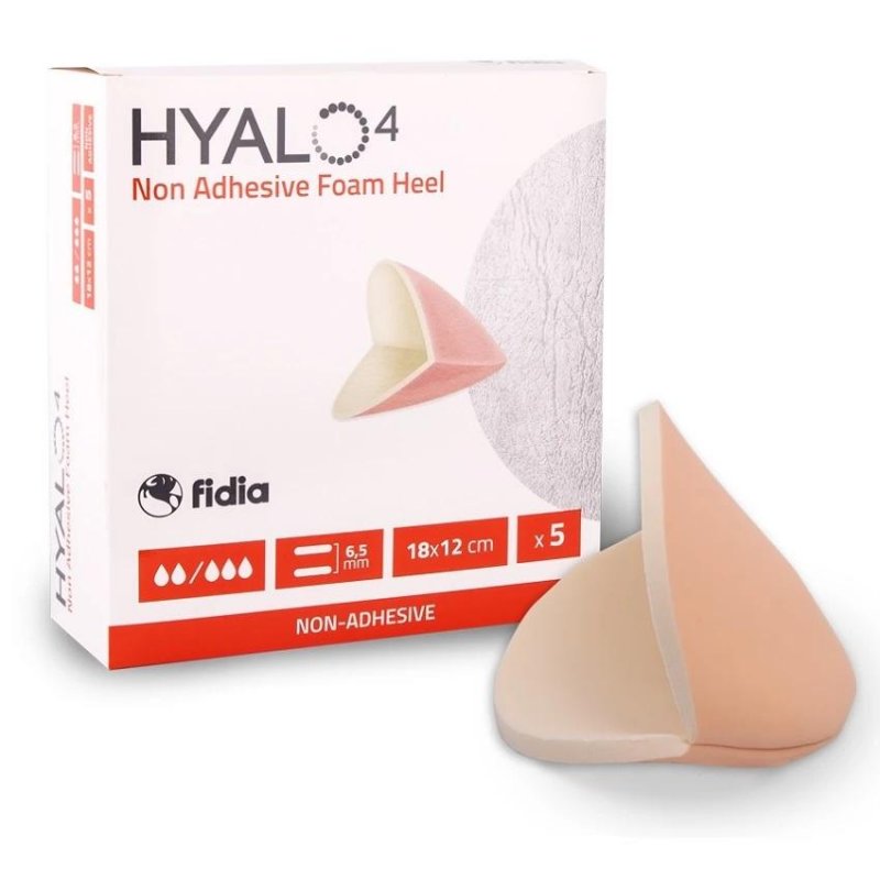 HYALO4 Non Adhesive Foam Heel Dressing—18 x 12 cm, 5ks