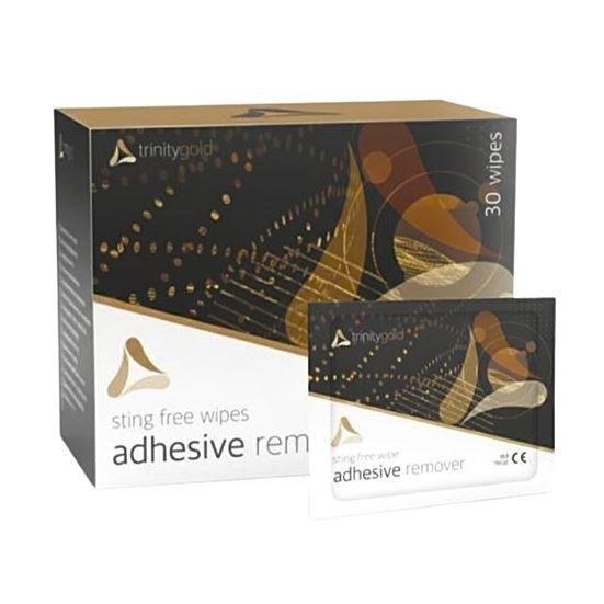 Trinity Gold Adhesive Removers, Wipe—odstraňovač medicínských adheziv silikonový, ubrousky 30 ks