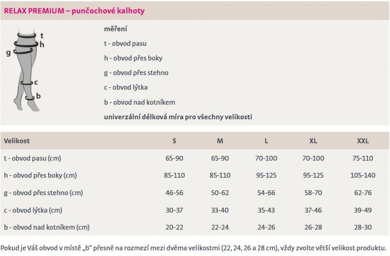 Punčochové kalhoty s lehkou kompresí RELAX PREMIUM—Velikost XXL, barva light nude