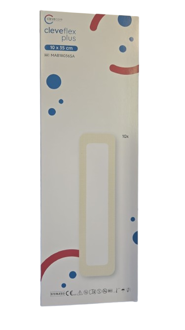 Cleveflex plus - 10 x 35 cm—Silikonové pěnové krytí s okrajem, 5 ks