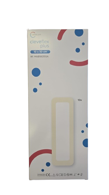 cleveflex plus—10 x 30 cm, silikonové pěnové krytí s okrajem, 10 ks