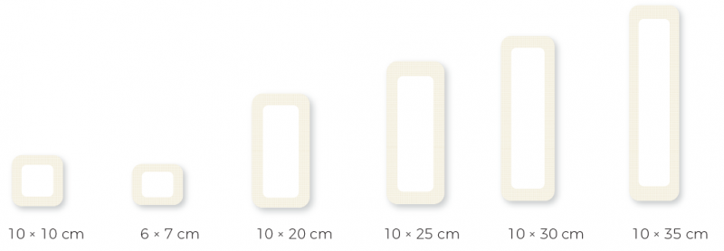 cleveflex plus - 10 x 30 cm—Silikonové pěnové krytí s okrajem, 10 ks
