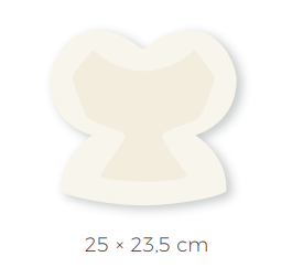 Clevefoam border heel - 25 x 23,5 cm—Nepřilnavé krytí z polyuretanové pěny s adhezivním okrajem - pata, 5 ks