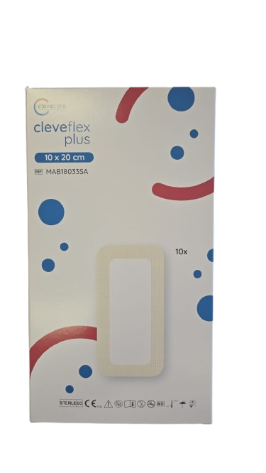cleveflex plus—10 x 20 cm, silikonové pěnové krytí s okrajem, 10 ks
