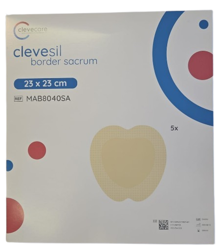 clevesil border sacrum—23x23cm, obvaz z polyur. pěny se silikonovým rozhraním a okrajem - k.křížová,5ks