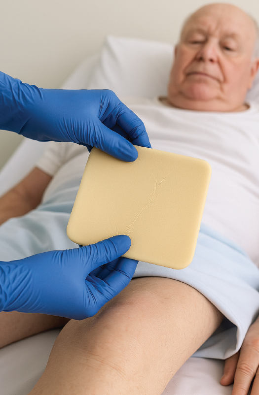 Clevesil - 15 x 15 cm—Pěnový obvaz se silikonovým rozhraním a polyuretanem, 10 ks