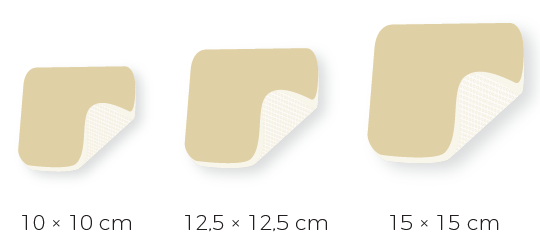 Clevesil - 10 x 10 cm—Pěnový obvaz se silikonovým rozhraním a polyuretanem, 10 ks