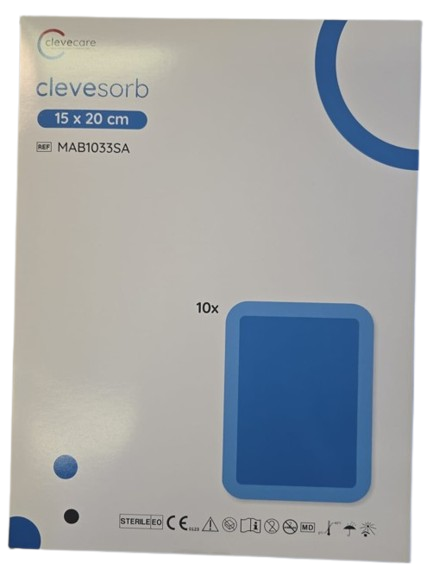 clevesorb—15 x 20 cm, superabsorpční krytí, 10 ks