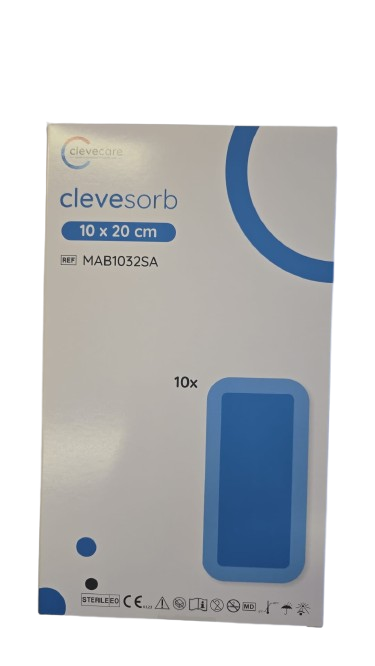 clevesorb—10 x 20 cm, superabsorpční krytí, 10 ks