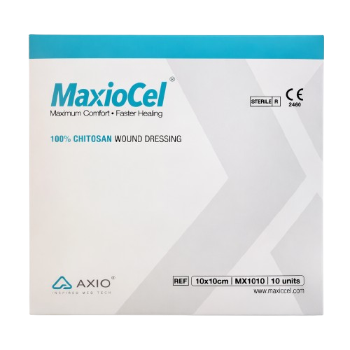 MaxioCel - bioaktivní chitosanové krytí na rány—10 x 10 cm, 10 ks