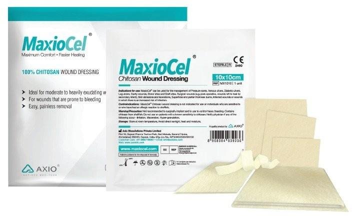 MaxioCel - 10 x 10 cm—Bioaktivní chitosanové krytí na rány 10 ks