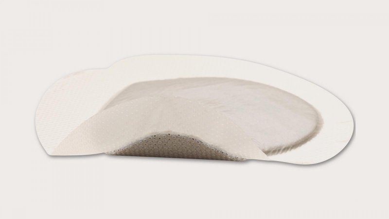 Mepilex Border Sacrum Ag, 23 x 23 cm, 5 ks—Samolepící absorpční krytí s technologií Safetac