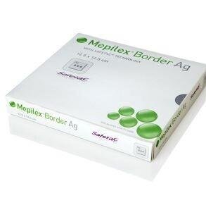 Mepilex Border Ag, 10 x 30 cm, 5 ks—Antimikrobiální krytí s technologií Safetac