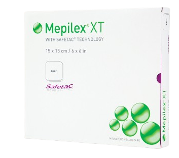 Mepilex XT, 10 x 10 cm, 5 ks—Pěnové krytí s technologií Safetac