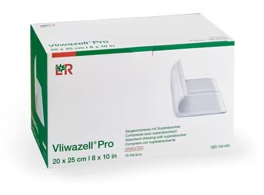 Vliwazell Pro - 20 x 25 cm—Savá kompresa se superabsorbentem, 10 ks