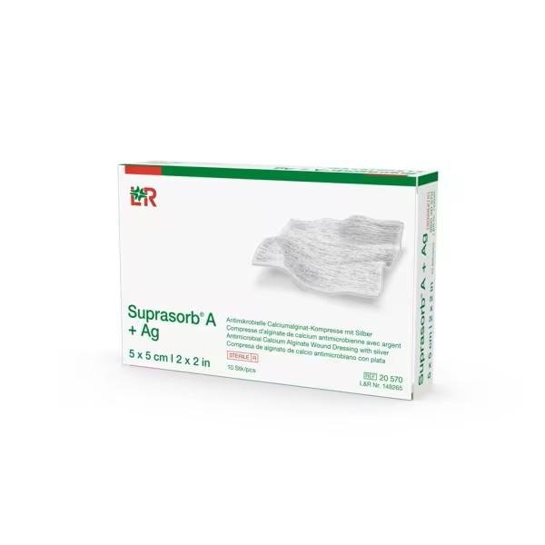 Krytí Alginátové Se Stříbrem Suprasorb A+Ag—5 x 5 cm, 10 ks