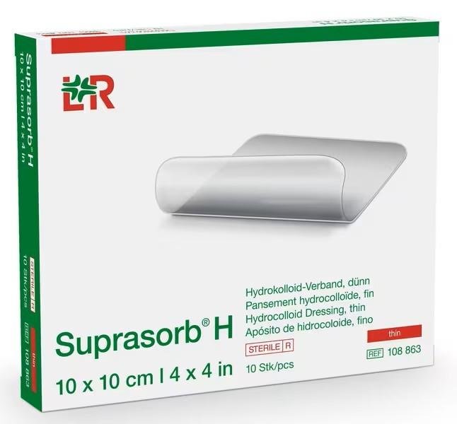 Krytí Hydrokoloidní Suprasorb H Dünn - Tenký—10 x 10 cm, 10 ks
