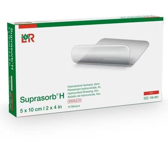 Krytí Hydrokoloidní Suprasorb H Dünn - Tenký—5 x 10cm, 10 ks