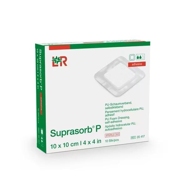 Suprasorb P - 10 x 10 cm—Sterilní polyuretanové nelepící krytí, 10ks