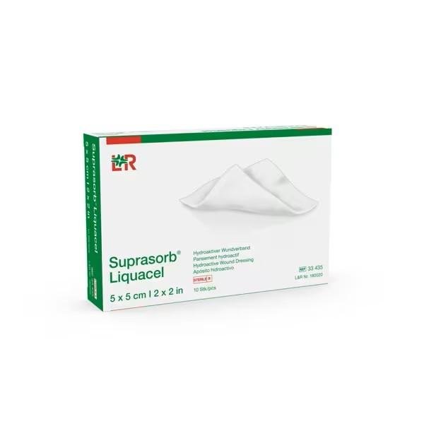 Krytí S Hydrovláknem Suprasorb Liquacel—5 x 5 cm, sterilní, 10 ks