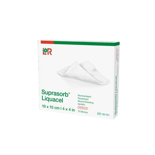 Krytí S Hydrovláknem Suprasorb Liquacel—10 x 10 cm, sterilní,10 ks