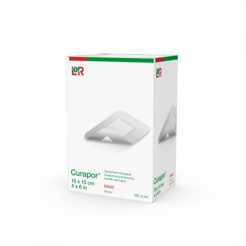 Náplast Hypoalergenní Curapor - 15 x 10 cm—S polštářkem, 50 ks