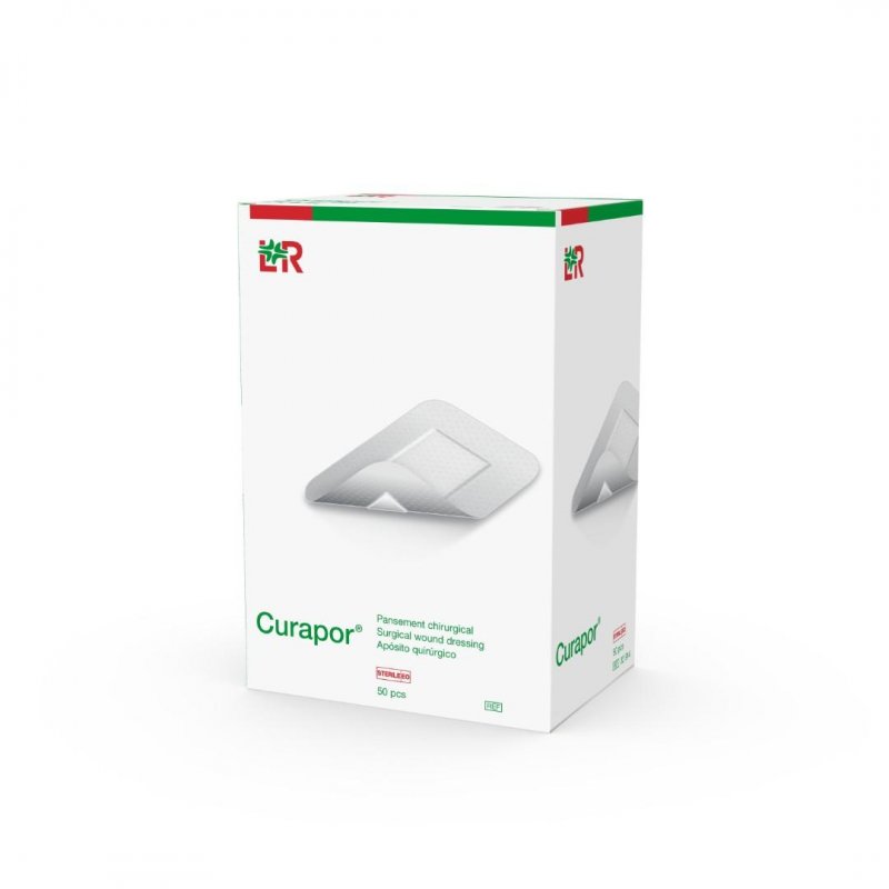 Náplast Hypoalergenní Curapor - 25 x 10 cm—S polštářkem, 50 ks