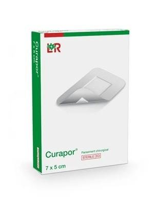 Náplast Hypoalergenní Curapor Sterilní - 5 x 7 cm—Samolepící, s polštářkem, 5 ks