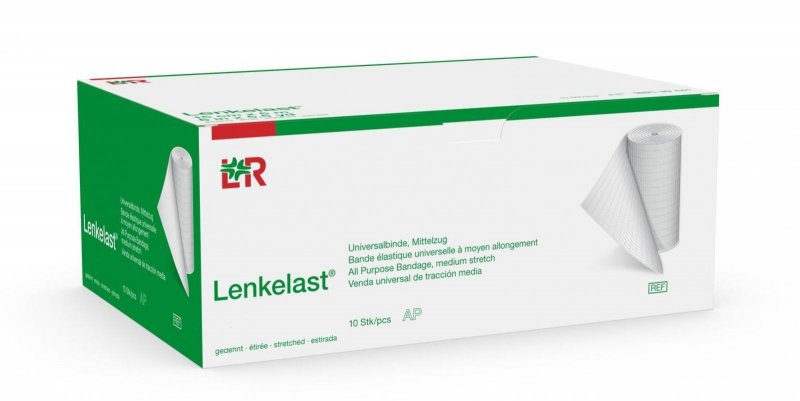 Obinadlo Elastické Universální Lenkelast—12 cm x 5 m, střední tah, 1 ks