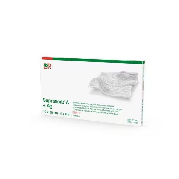 Suprasorb A + Ag - 10 x 20 cm—Sterilní krytí alginátové se stříbrem