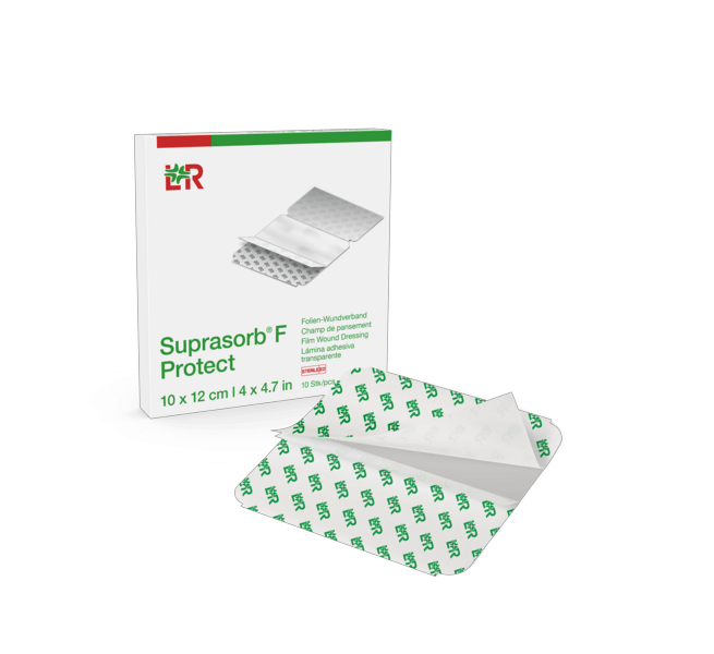 Suprasorb F Protect - 15 x 20 cm—Sterilní fóliové krytí transparentní, samolepící, 10 ks