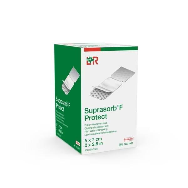 Suprasorb F Protect - 5 cm x 7 cm—Sterilní fóliové krytí transparentní, samolepící, 100 ks