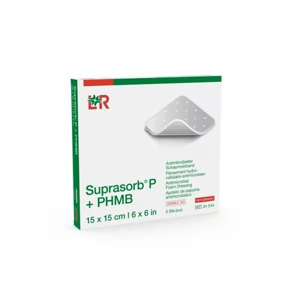 Suprasorb® P + PHMB Non Adhesive 15 x 15 cm—Antimikrobiální PU pěnové krytí