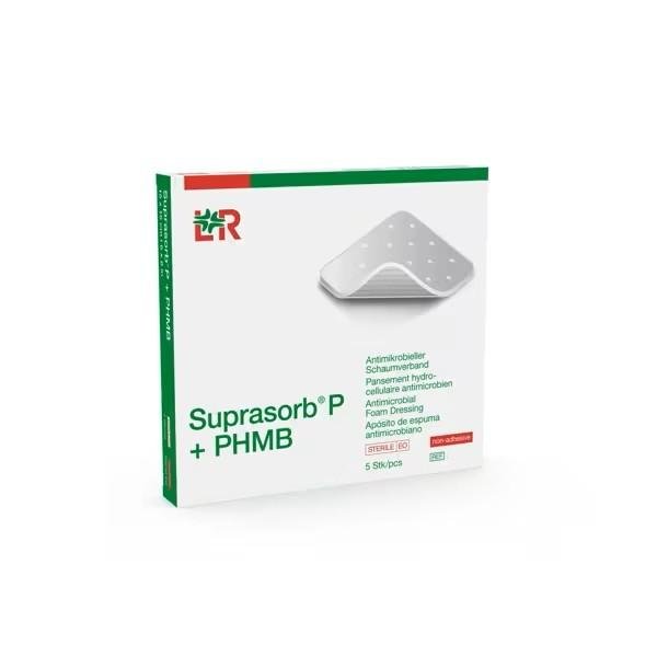 Suprasorb® P + PHMB Non Adhesive 20 x 20 cm—Antimikrobiální PU pěnové krytí