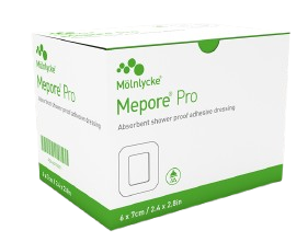 Mepore Pro - 9 x 10 cm—Samolepící absorpční krytí, sterilní, voděodolné, hypoalergenní, 40 ks