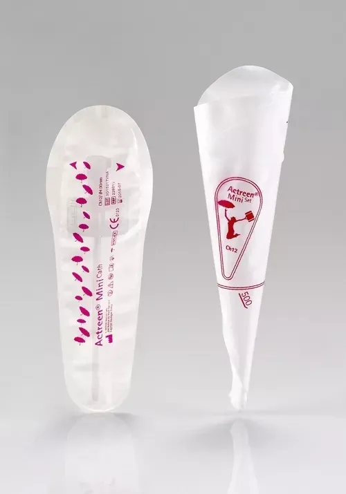 Actreen Mini set—Katetry s integrovaným sáčkem, CH 14, 9cm, 30 ksv