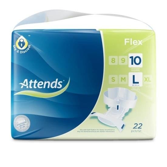 Attends Flex 10 L—Kalhotky absorpční s fixačním pásem 24 ks