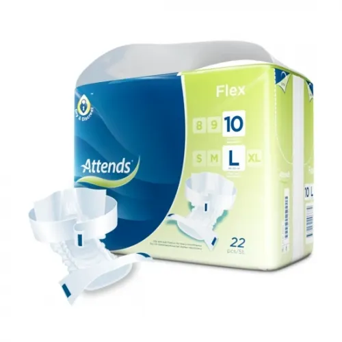 Attends Flex 10 L—Kalhotky absorpční s fixačním pásem 24 ks