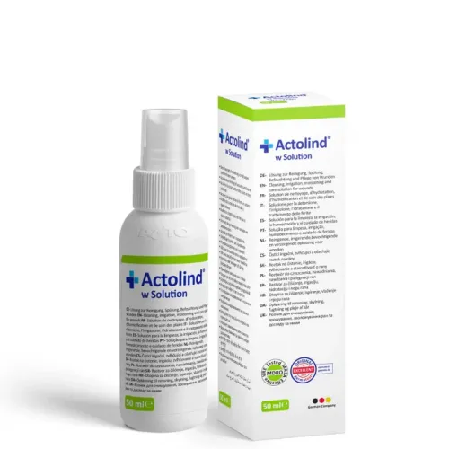 Actolind w Solution—Roztok pro dekontaminaci a urychlení hojení ran a odstranění biofilmu - 50 ml