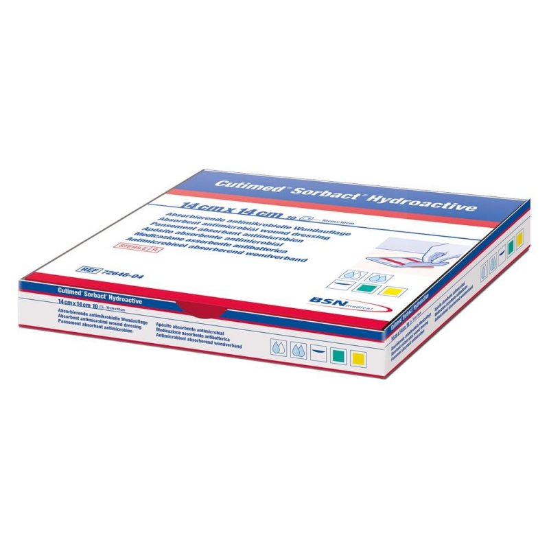 Cutimed Sorbact Hydroactive - 14 cm x 14 cm—10ks