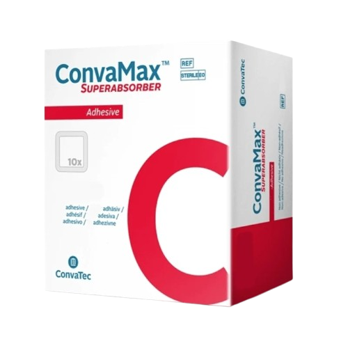 Convamax Superabsorbant Adhezivní - 15 x 15 cm—Superabsorpční krytí se silikonem, 10 ks