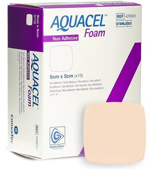 Aquacel Foam Neadhezivní - 10 x 10 cm—Pěnové krytí, 10 ks